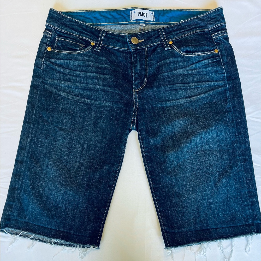 Paige Women's Blue Denim Shorts size 28 EUC